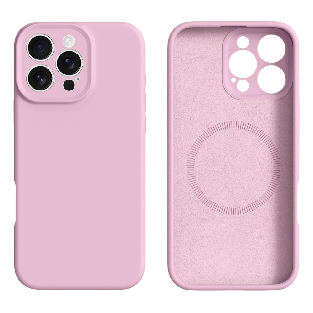 For iPhone 16 Pro Max Case Compatible with MagSafe Precise Cutouts Liquid Silicone Protective Back Cover - Pink