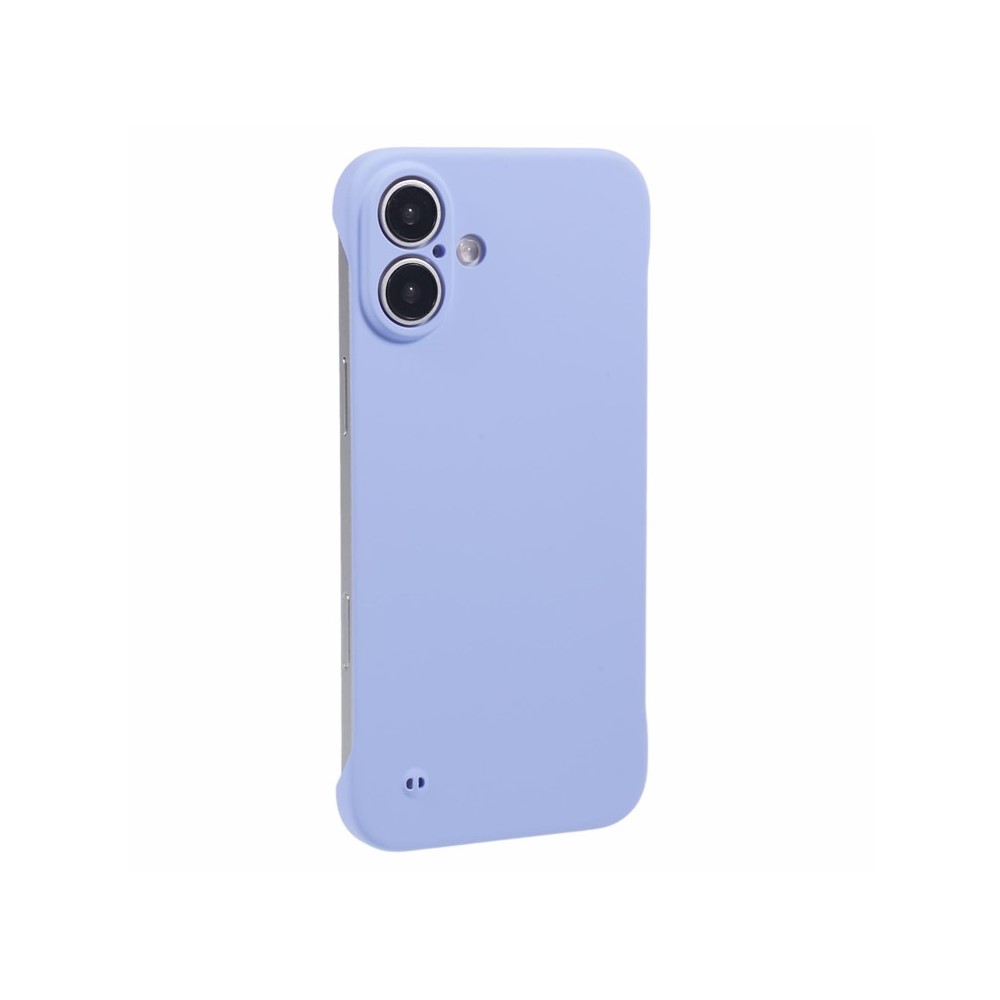 For iPhone 16 Frameless Case Hard PC Slim Minimalist Phone Cover Skin-Touch - Light Purple