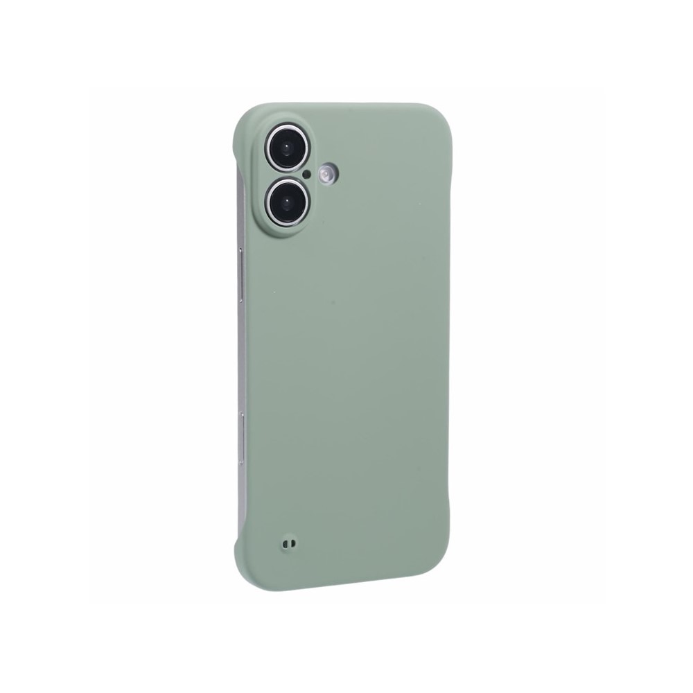 For iPhone 16 Frameless Case Hard PC Slim Minimalist Phone Cover Skin-Touch - Matcha Green