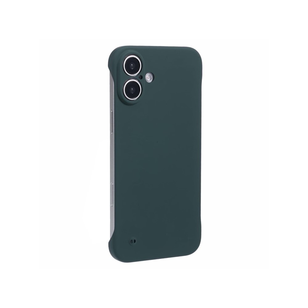 For iPhone 16 Frameless Case Hard PC Slim Minimalist Phone Cover Skin-Touch - Midnight Green