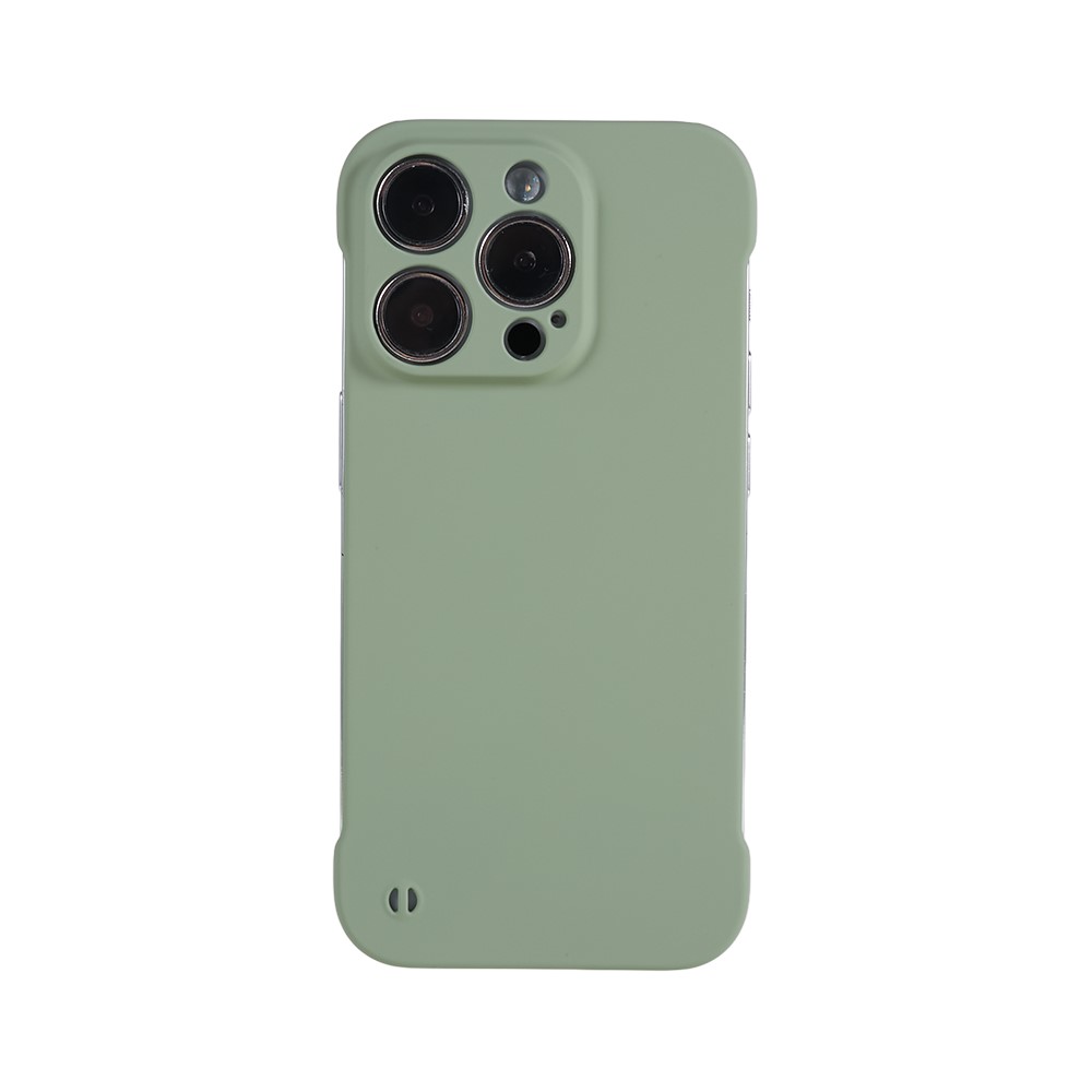 For iPhone 15 Pro Frameless Case Hard PC Slim Minimalist Phone Cover Skin-Touch - Matcha Green