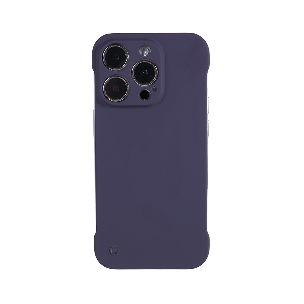 For iPhone 15 Pro Frameless Case Hard PC Slim Minimalist Phone Cover Skin-Touch - Dark Purple