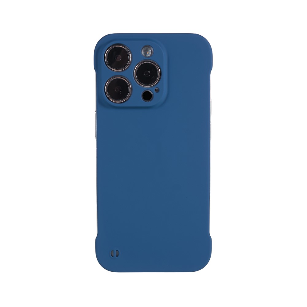 For iPhone 15 Pro Frameless Case Hard PC Slim Minimalist Phone Cover Skin-Touch - Sapphire