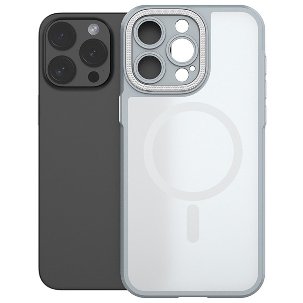 Bulk Purchasing For iPhone 16 Pro Max Case PC + TPU Precise Cutout Phone Cover Compatible with MagSafe - Grey