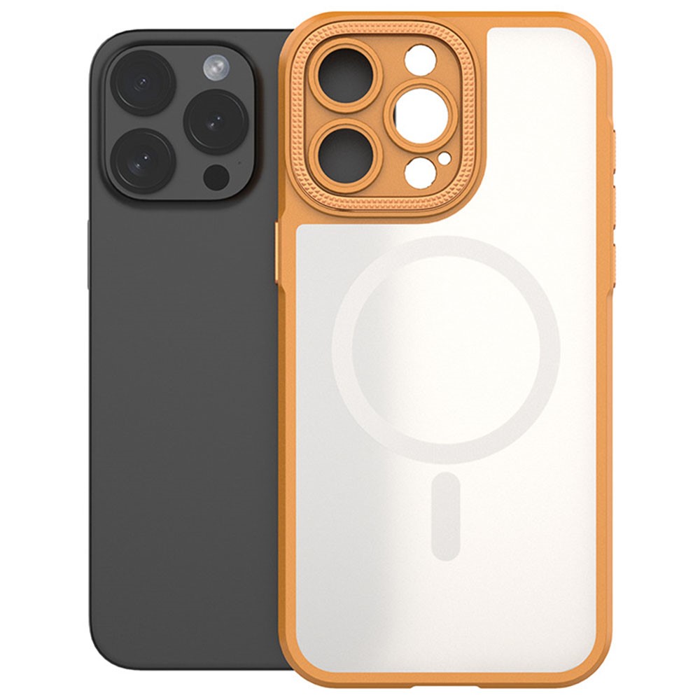 Bulk Purchasing For iPhone 16 Pro Max Case PC + TPU Precise Cutout Phone Cover Compatible with MagSafe - Orange
