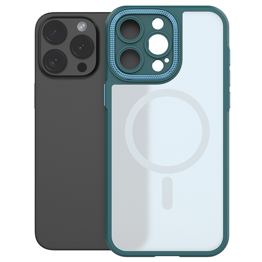 Bulk Purchasing For iPhone 15 Pro Case PC + TPU Precise Cutout Phone Cover Compatible with MagSafe - Dark Green