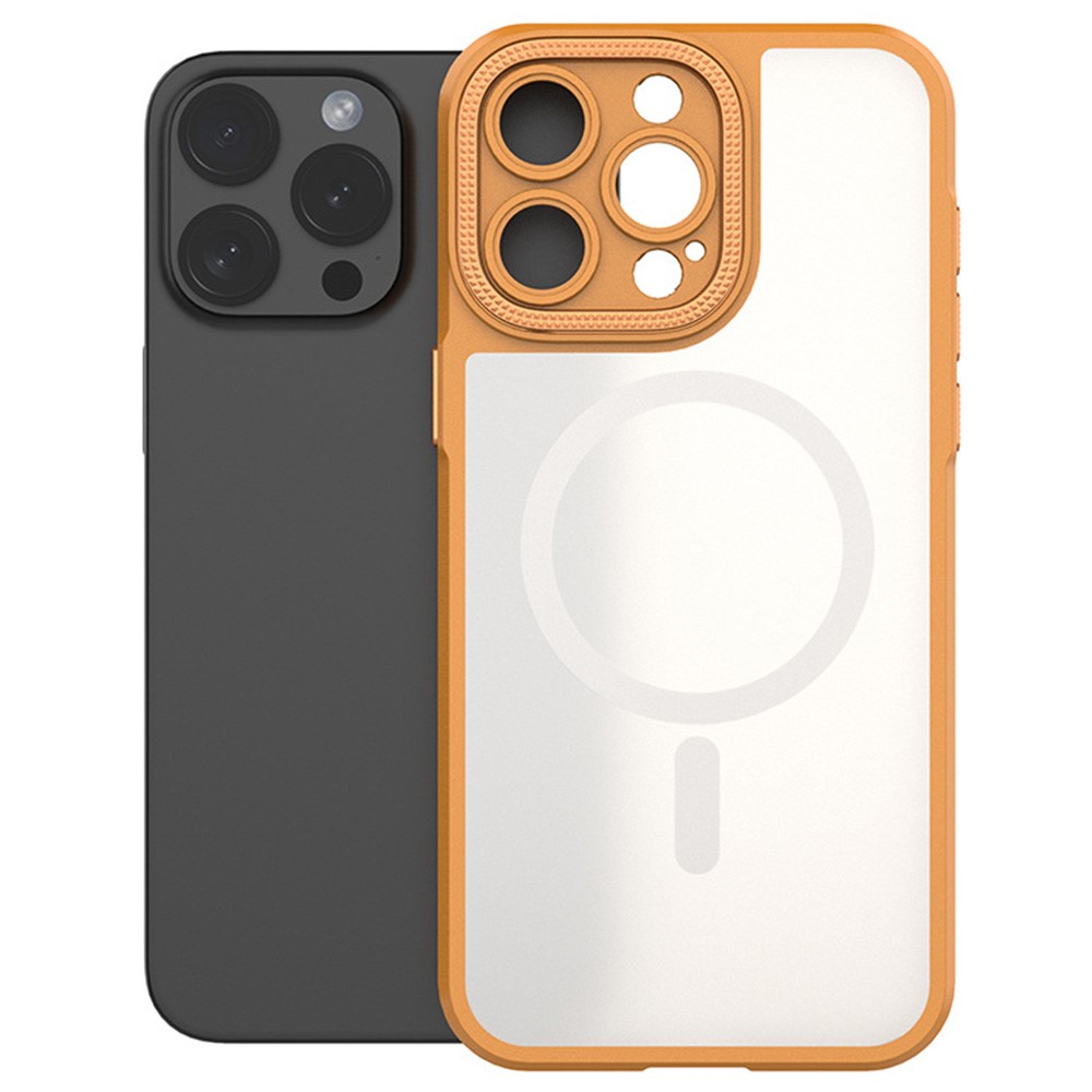 Bulk Purchasing For iPhone 15 Pro Case PC + TPU Precise Cutout Phone Cover Compatible with MagSafe - Orange