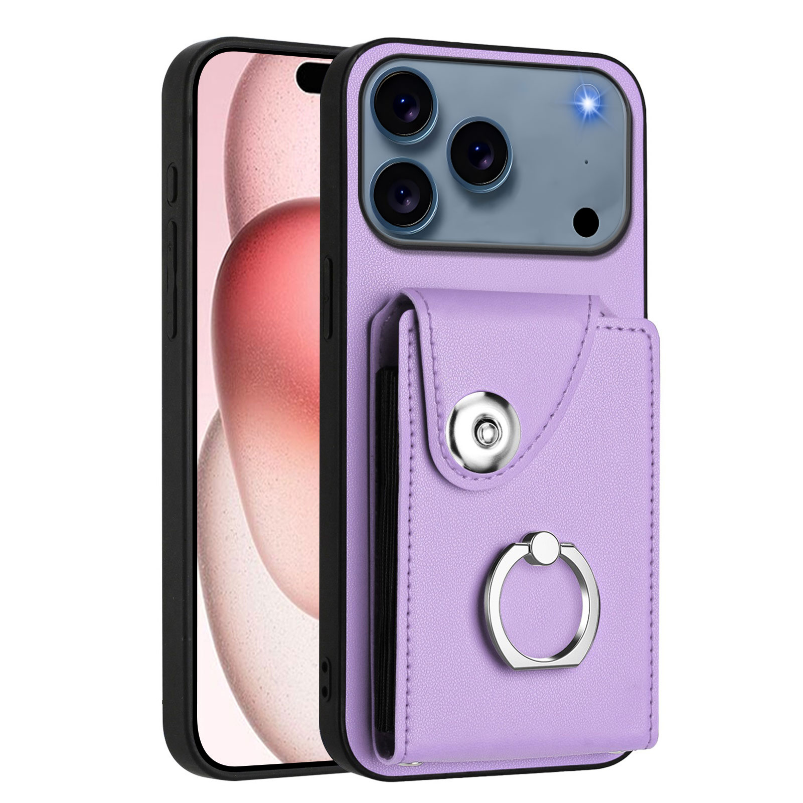 For iPhone 17 Pro Case YB Leather Coating Series - Purple