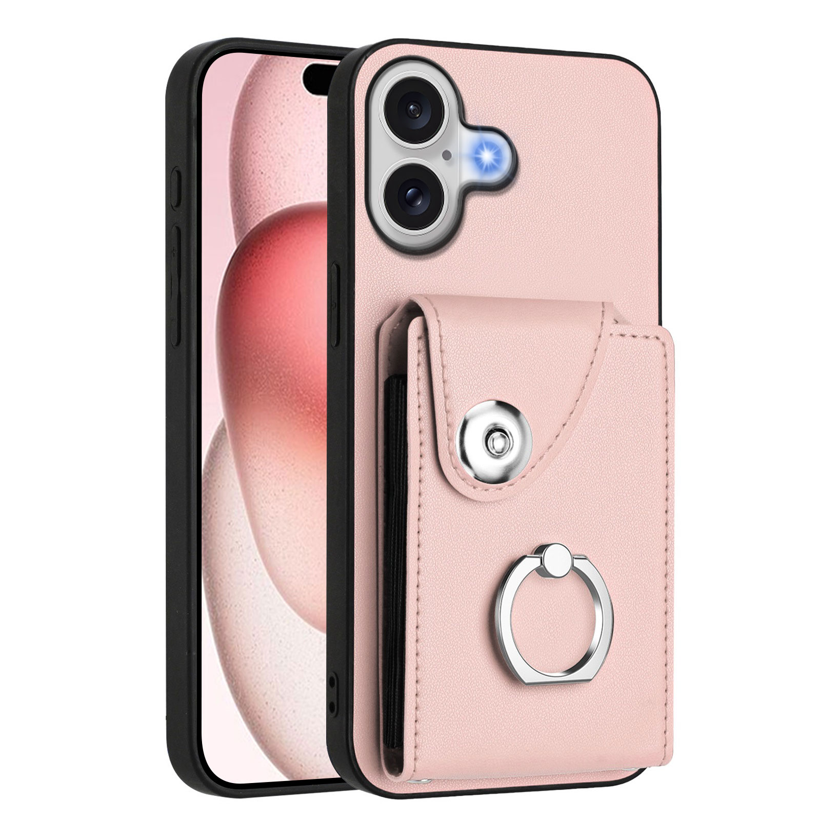 For iPhone 17 Case YB Leather Coating Series - Pink