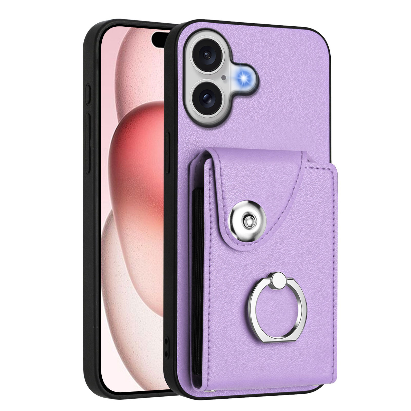 For iPhone 17 Case YB Leather Coating Series - Purple