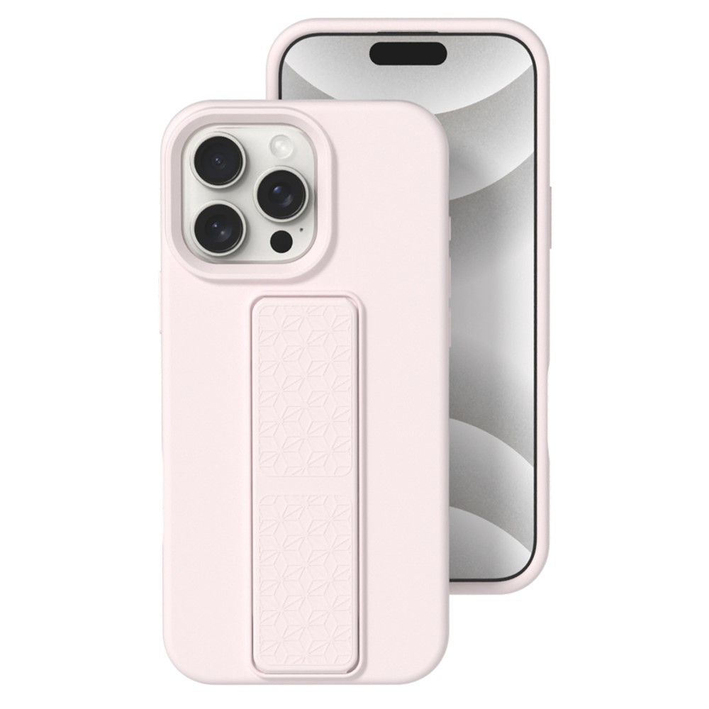 Bulk Purchasing For iPhone 15 Pro Max Case Drop Protection Liquid Silicone Phone Cover with Hidden Kickstand - Pink