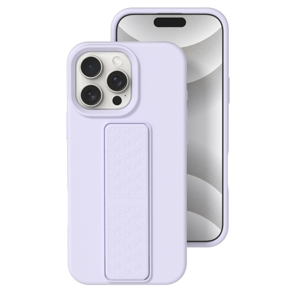 Bulk Purchasing For iPhone 14 Pro Case Drop Protection Liquid Silicone Phone Cover with Hidden Kickstand - Lilac Purple