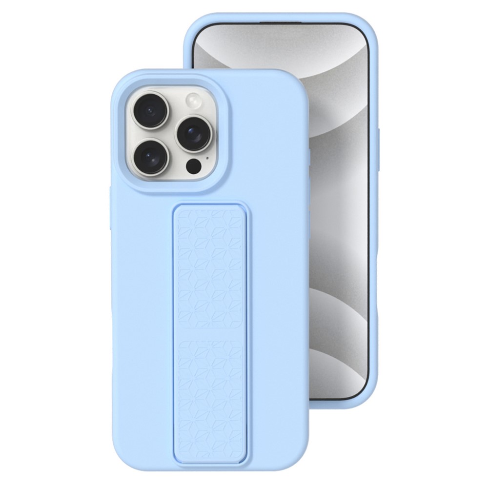 Bulk Purchasing For iPhone 13 Pro Max Case Drop Protection Liquid Silicone Phone Cover with Hidden Kickstand - Sky Blue
