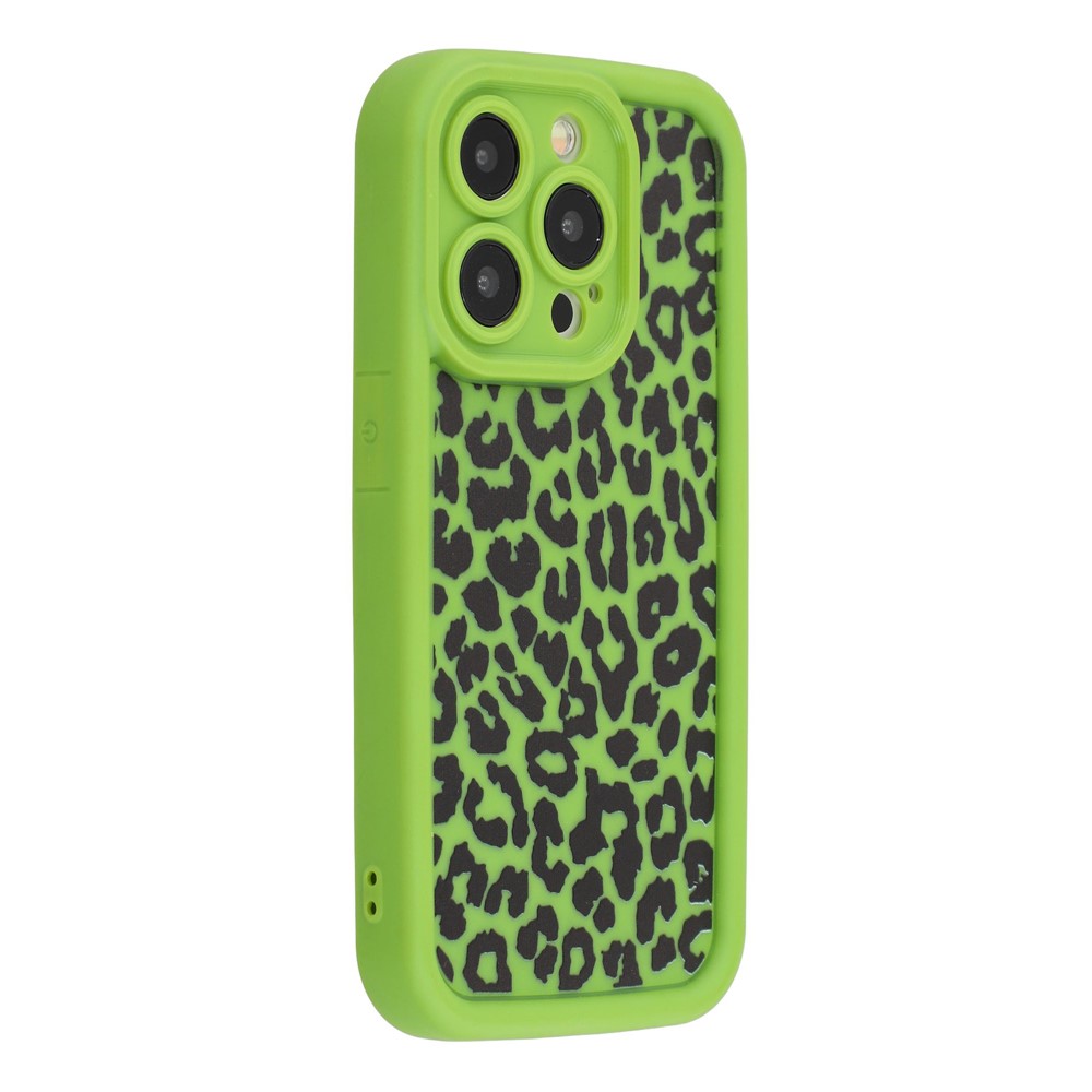 For iPhone 12 Pro Case Leopard Print TPU Shockproof Phone Cover - Green
