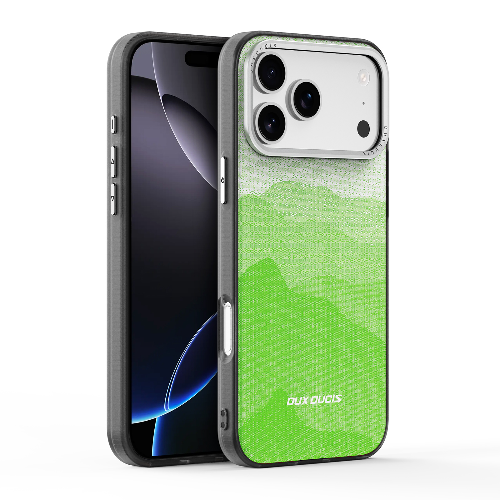 For iPhone 17 Pro Case DUX DUCIS Moro Series Compatible with MagSafe UV Pattern Leather + PC + TPU Phone Cover - Green