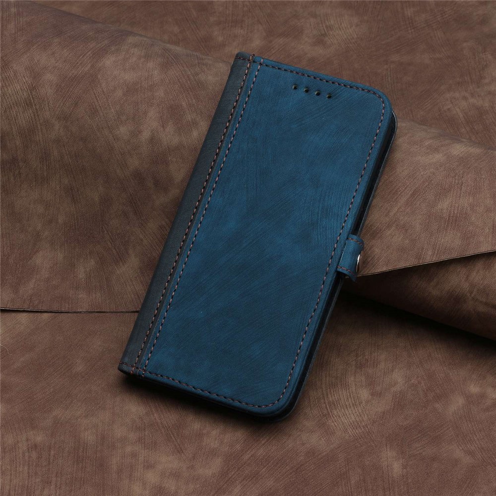 YX0020 Smart Phone Case for iPhone 13 Pro 6.1 inch Bump Proof PU Leather Stand Dual Magnetic Clasp Phone Cover Shell with Strap - Sapphire-8