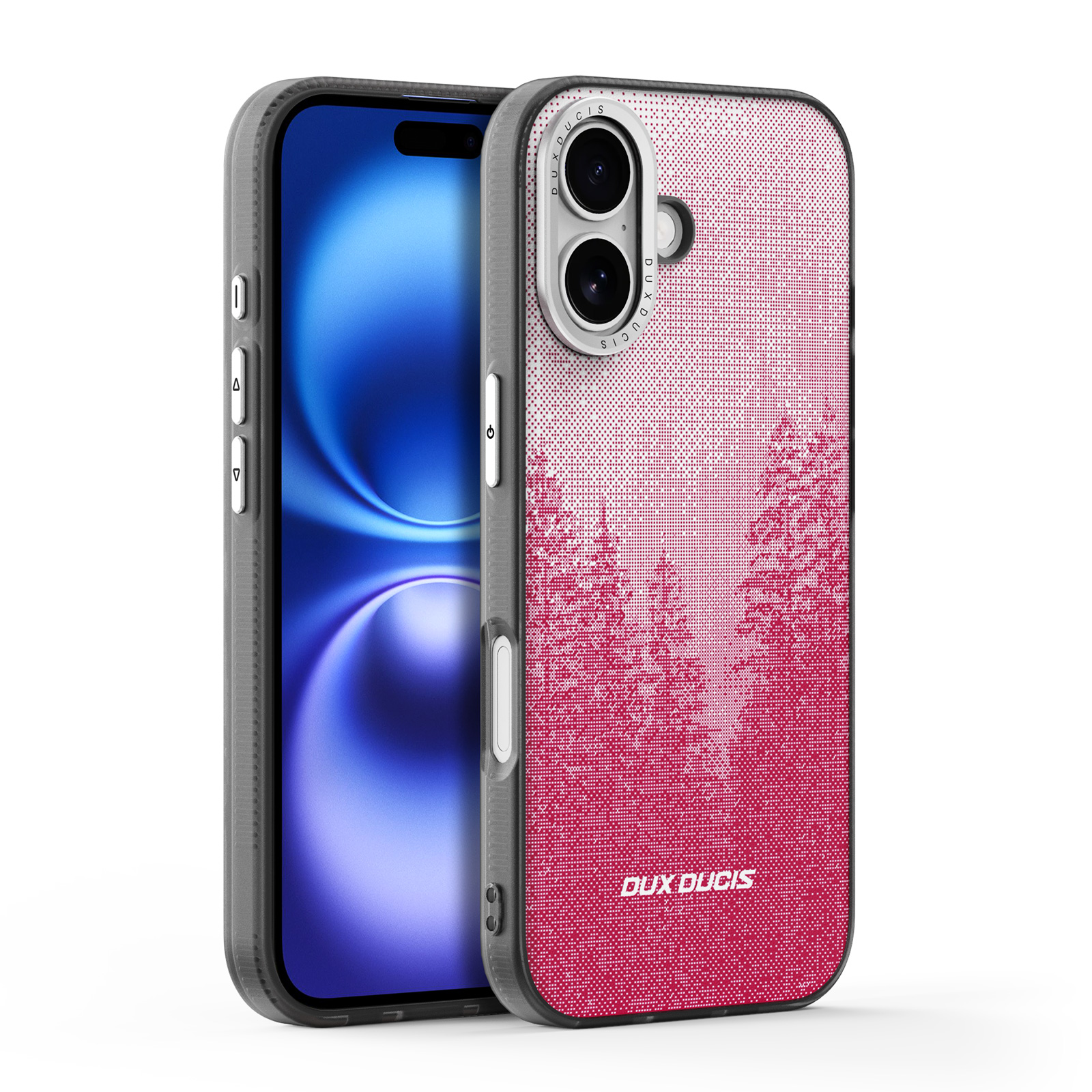 For iPhone 17 Case DUX DUCIS Moro Series Compatible with MagSafe UV Pattern Leather + PC + TPU Phone Cover - Red