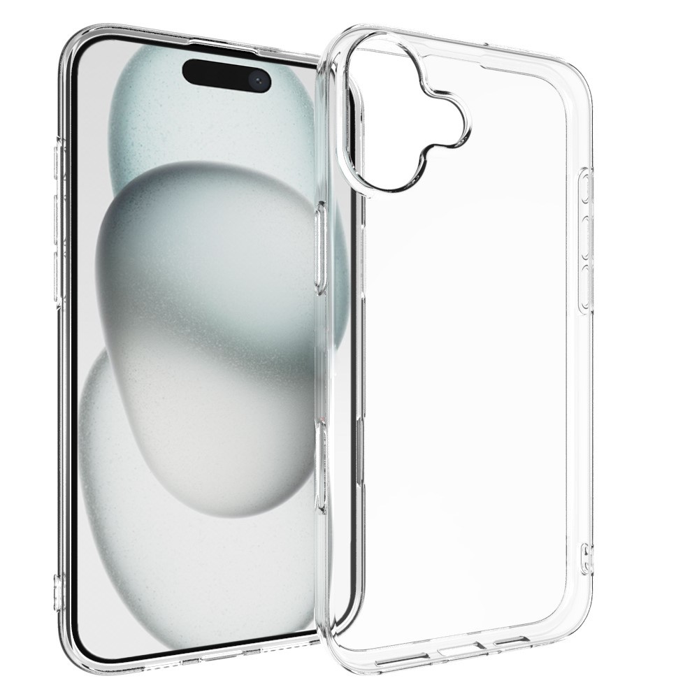 Bulk Purchasing 100PCS For iPhone 16 Plus Case Watermark Free Clear TPU Phone Cover with Lanyard Hole