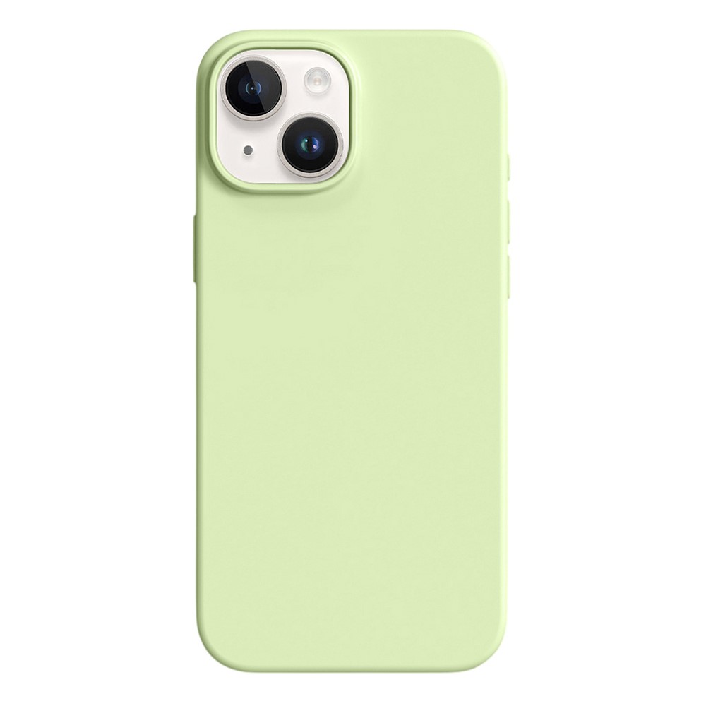 For iPhone 14 / 13 Case Ultra Thin Liquid Silicone + PC Anti-Scratch Phone Cover - Avocado Green