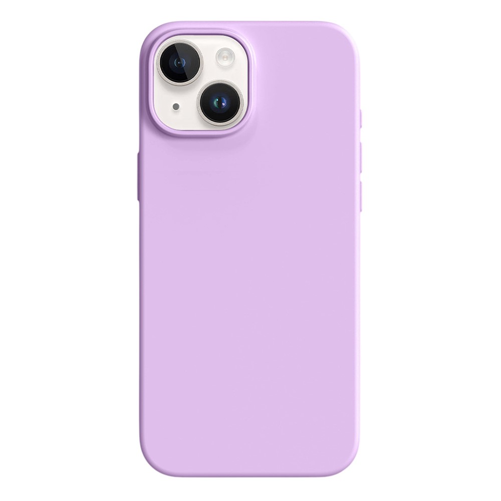 For iPhone 14 / 13 Case Ultra Thin Liquid Silicone + PC Anti-Scratch Phone Cover - Dreamy Purple