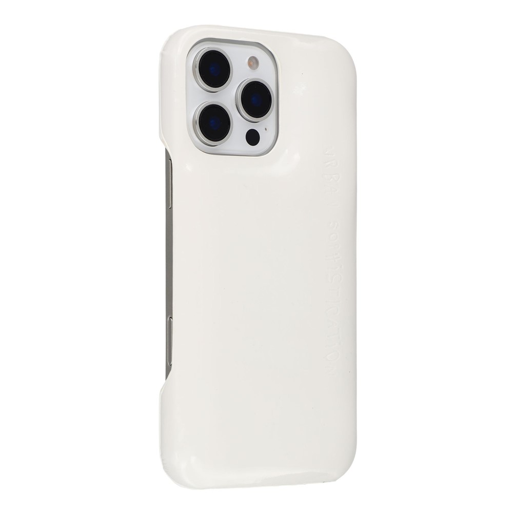 For iPhone 16 Pro Max Case Puffy PC Shockproof Phone Cover Large Camera Cutout - White