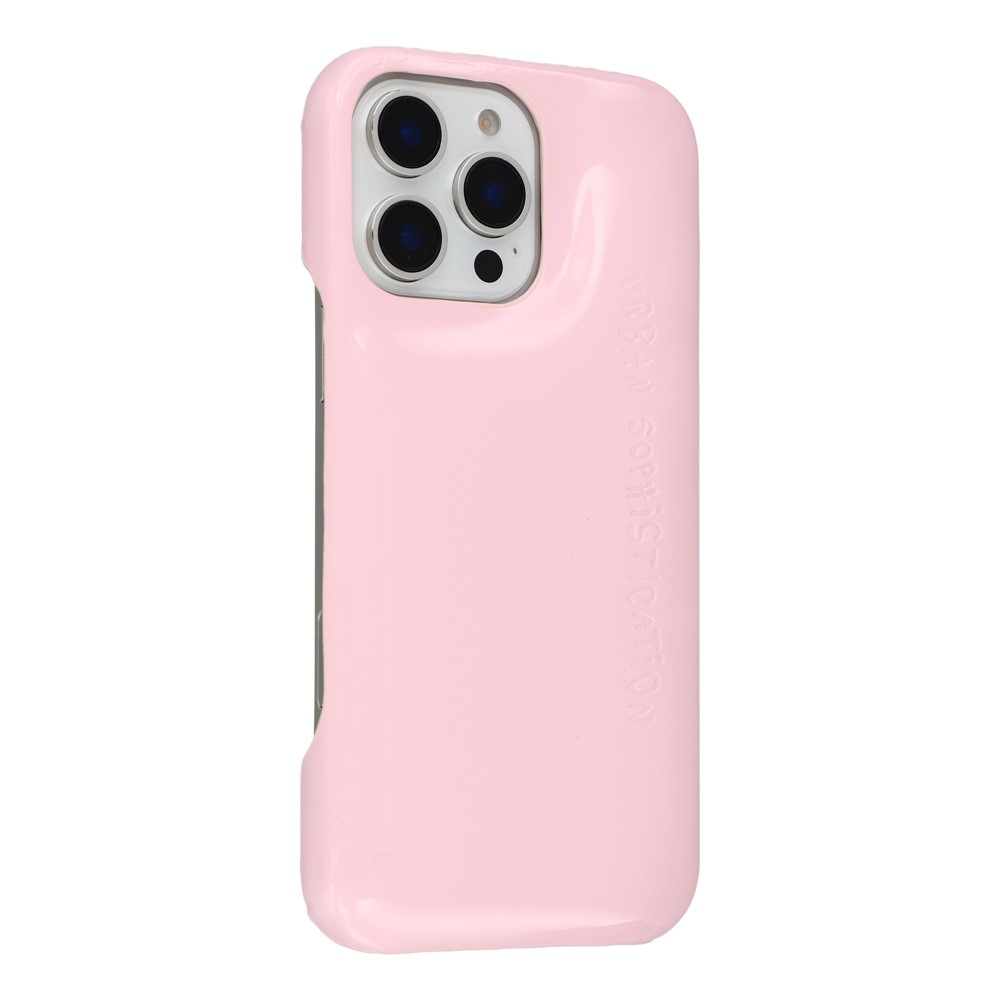 For iPhone 15 Pro Case Puffy PC Shockproof Phone Cover Large Camera Cutout - Pink