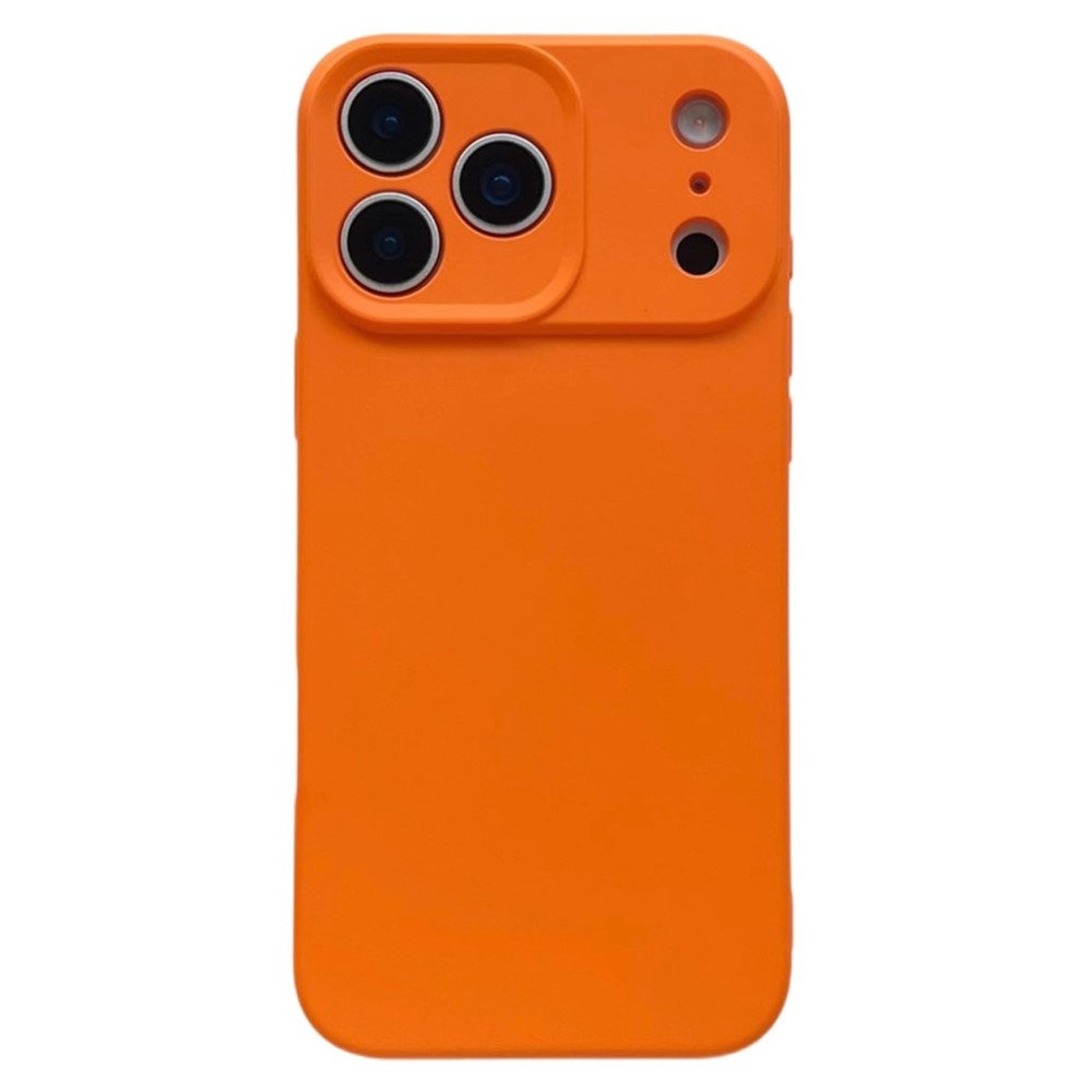 For iPhone 17 Pro Max Case Minimalist Solid Color Anti-scratch TPU Phone Cover with Soft Lining - Orange
