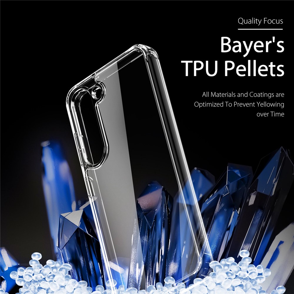 DUX DUCIS Clin Series For Samsung Galaxy S23 TPU + PC Hybrid Case Anti-yellowing Drop-proof Cell Phone Cover-6
