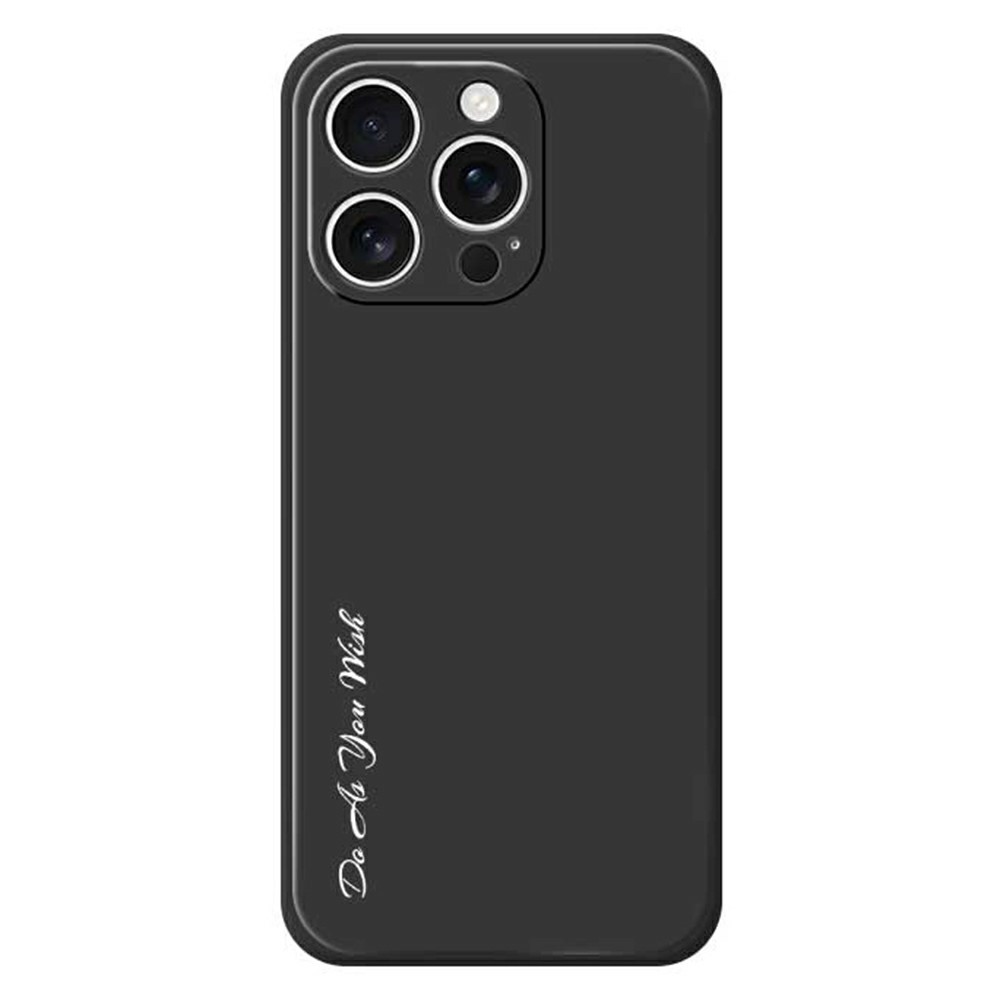 DO AS YOU WISH For iPhone 15 Pro Max Case Straight Edge TPU Phone Back Cover Precise Cutouts - Black