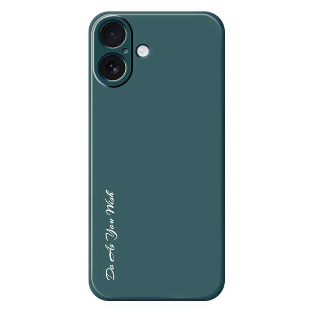 DO AS YOU WISH For iPhone 16 Case Straight Edge TPU Phone Back Cover Precise Cutouts - Green