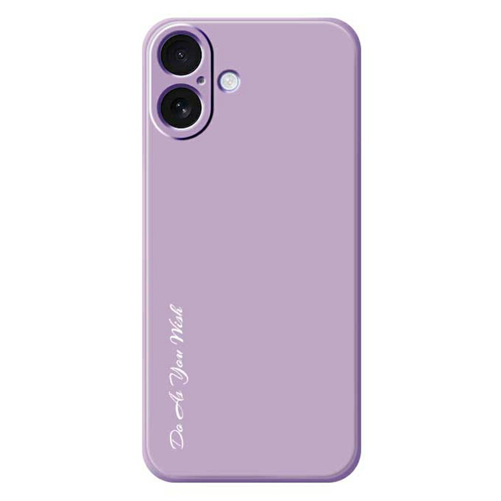 DO AS YOU WISH For iPhone 16 Case Straight Edge TPU Phone Back Cover Precise Cutouts - Purple