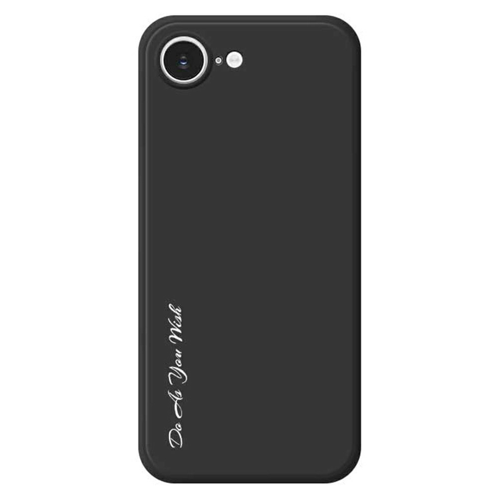 DO AS YOU WISH For iPhone 16e Case Straight Edge TPU Phone Back Cover Precise Cutouts - Black