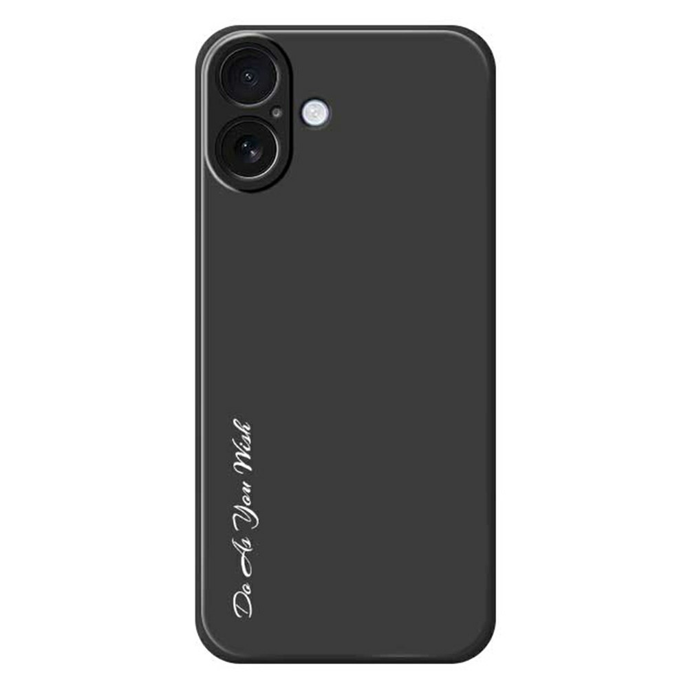 DO AS YOU WISH For iPhone 16 Plus Case Straight Edge TPU Phone Back Cover Precise Cutouts - Black