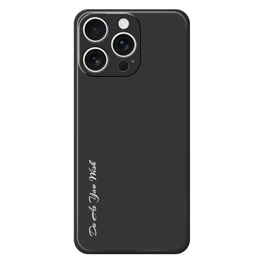 DO AS YOU WISH For iPhone 16 Pro Case Straight Edge TPU Phone Back Cover Precise Cutouts - Black