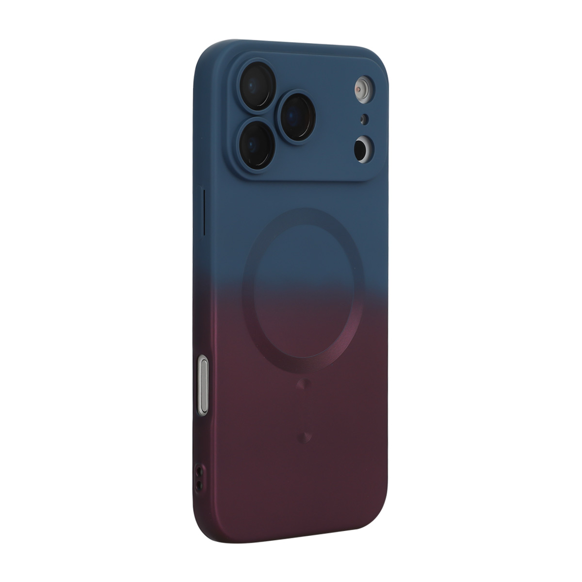 For iPhone 17 Pro Silicone Case ENAKY HAT PRINCE Gradient Color Cover Compatible with MagSafe - Dark Blue