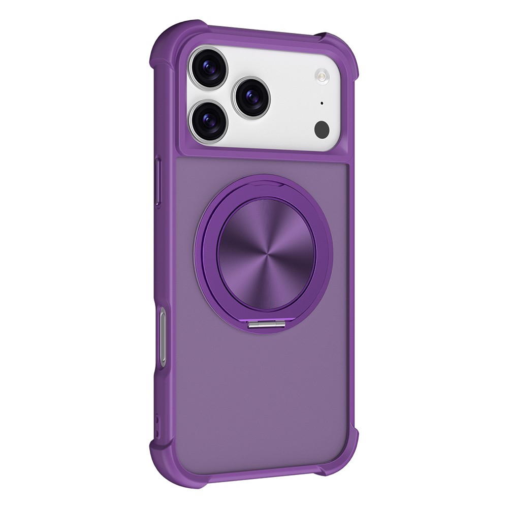 For iPhone 17 Pro Max Case Compatible with MagSafe CD Vein Kickstand TPU + PC Phone Cover - Purple