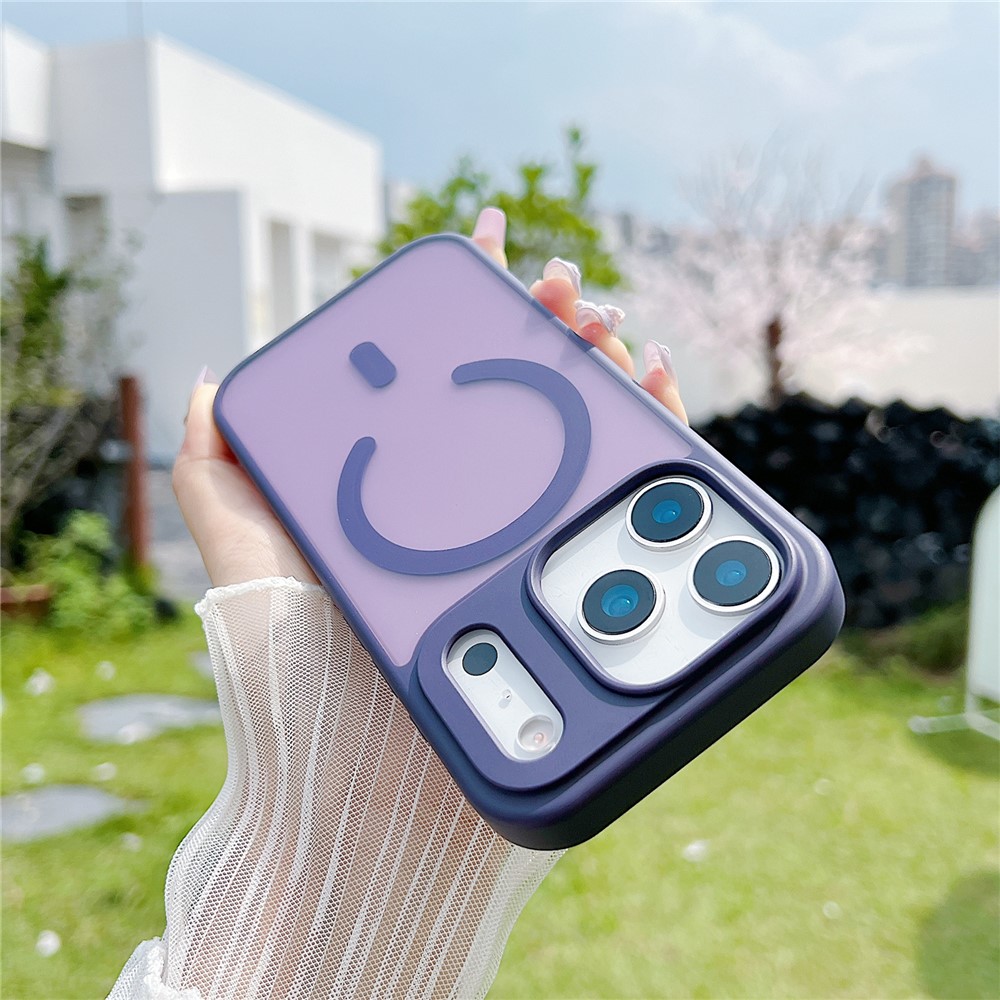 For iPhone 17 Pro Max Case Compatible with MagSafe Skin Touch TPU Acrylic Phone Back Cover - Purple