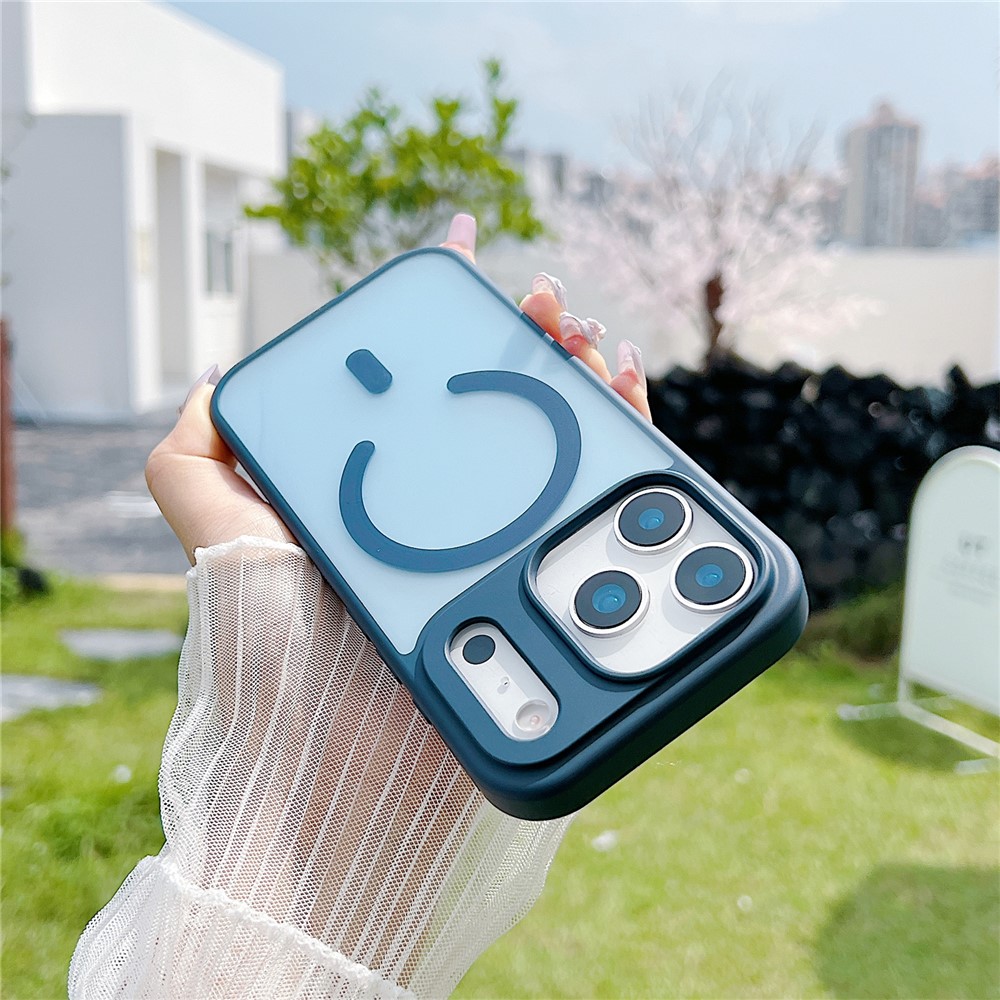 For iPhone 17 Pro Max Case Compatible with MagSafe Skin Touch TPU Acrylic Phone Back Cover - Sapphire