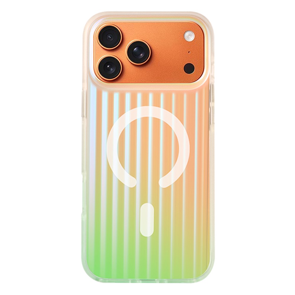 COTECI For iPhone 17 Pro Max Case Compatible with MagSafe Gradient Color TPE + TPU Phone Back Cover - Dazzling Orange
