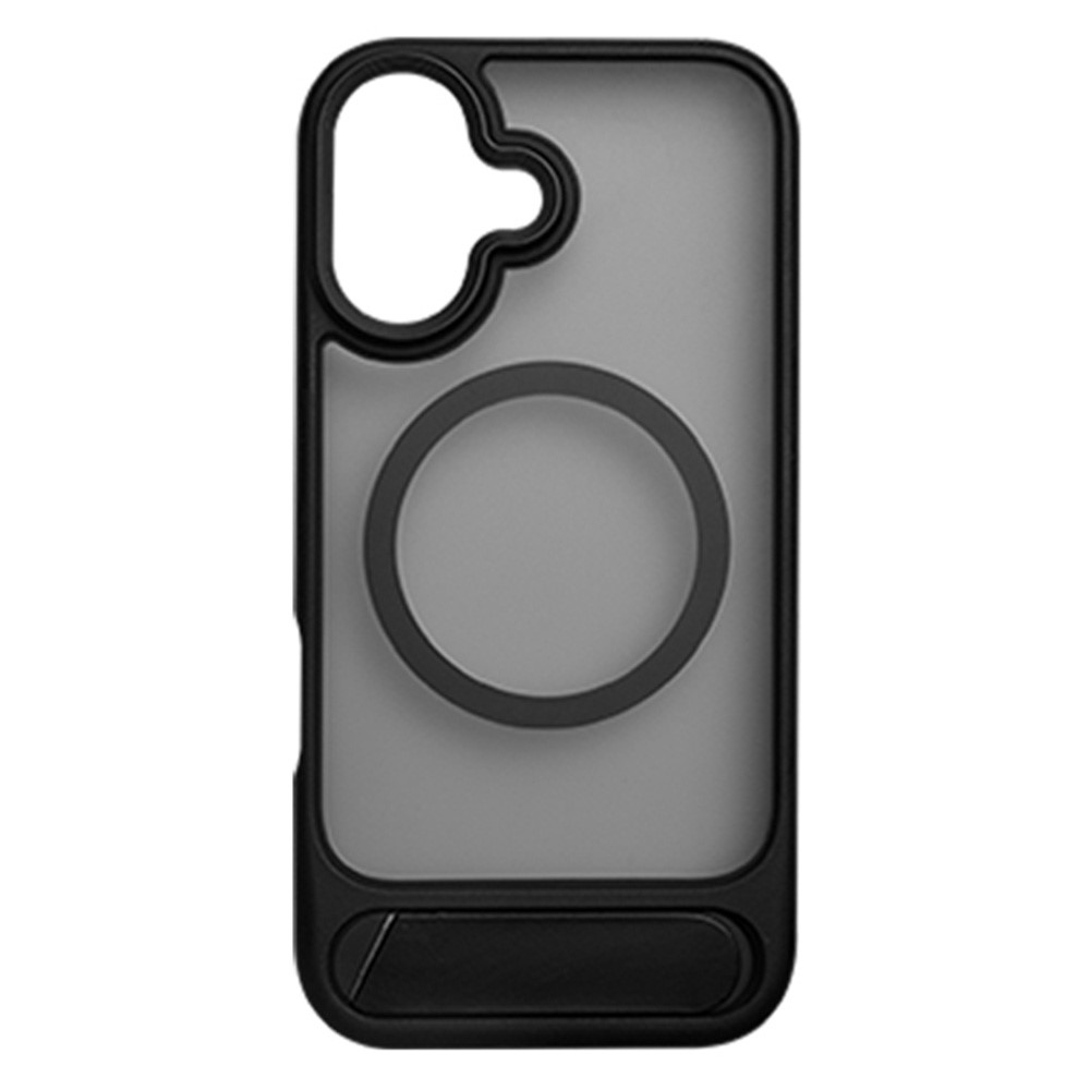 COTECI For iPhone 17 Phone Case Compatible with MagSafe PC+TPU Back Cover with Hidden Kickstand - Matte Black
