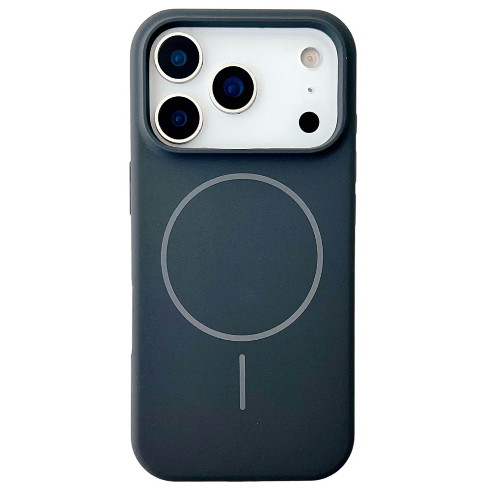 For iPhone 17 Pro Max Case Compatible with MagSafe Liquid Silicone Anti-Drop Phone Cover - Black