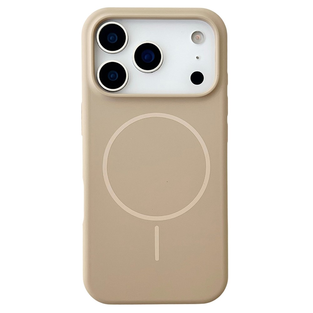 For iPhone 17 Pro Max Case Compatible with MagSafe Liquid Silicone Anti-Drop Phone Cover - Desert Gold