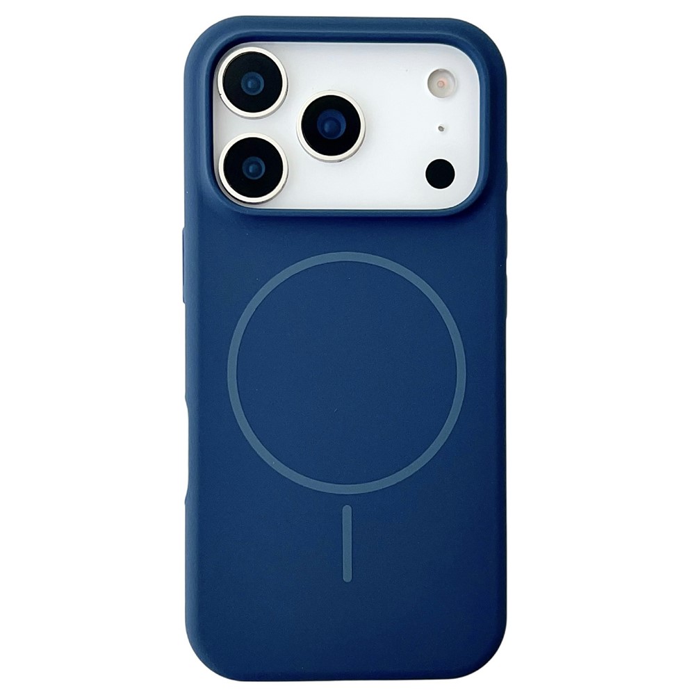 For iPhone 17 Pro Max Case Compatible with MagSafe Liquid Silicone Anti-Drop Phone Cover - Dark Blue