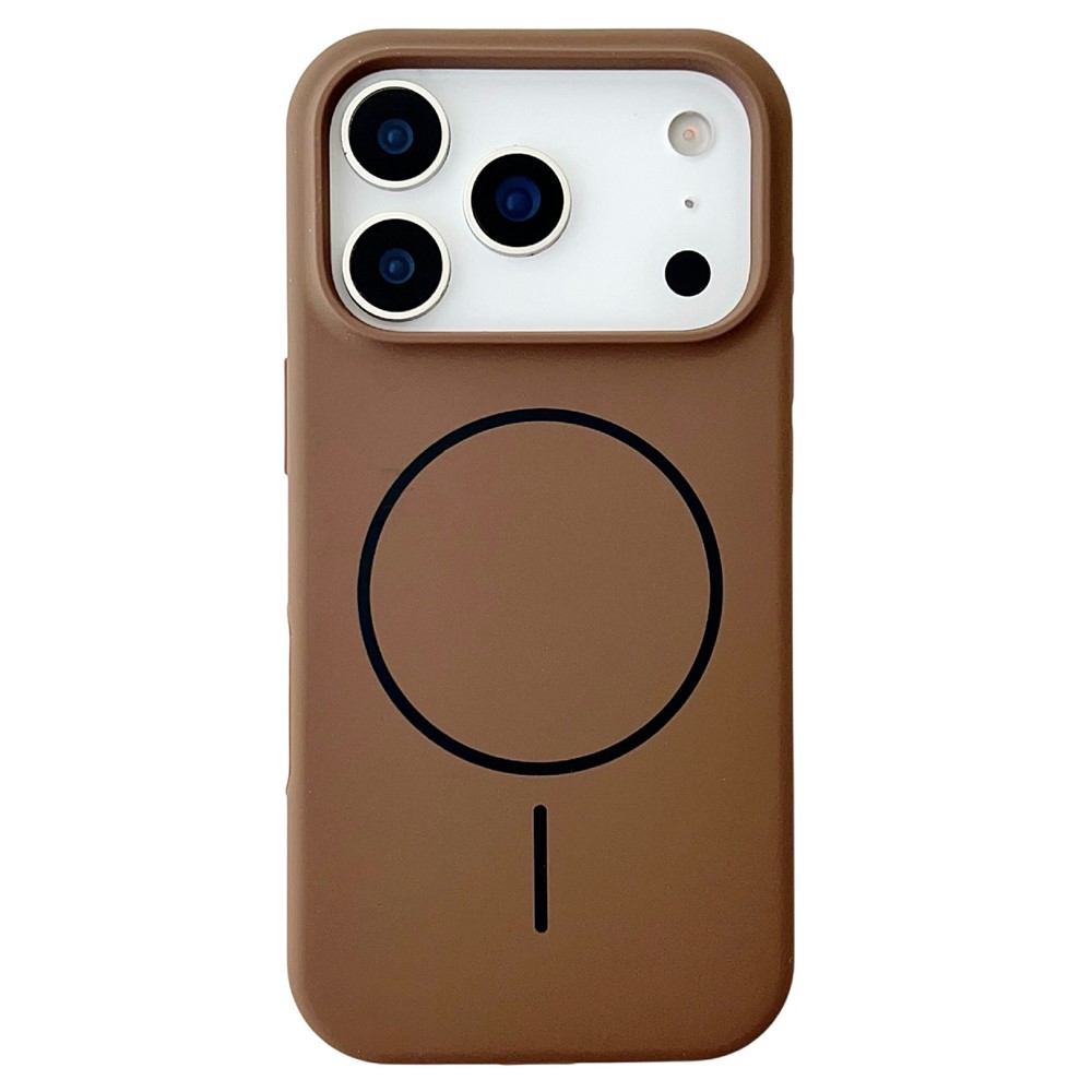 For iPhone 17 Pro Max Case Compatible with MagSafe Liquid Silicone Anti-Drop Phone Cover - Brown