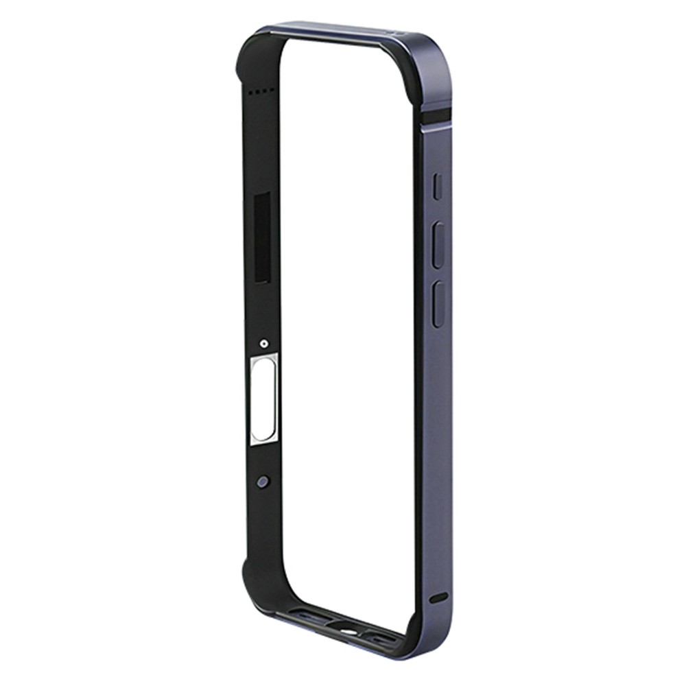 COTECI For iPhone 17 Pro Max Case Aluminum Alloy Silicone Bumper Shockproof Heat Dissipation Phone Frame - Navy Blue