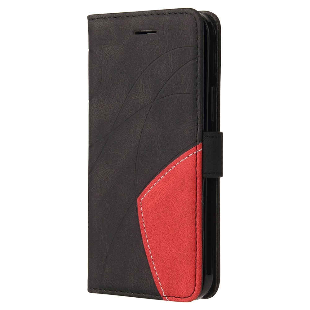 KT Leather Series-1 For Samsung Galaxy S23 Plus 5G Dual-color Splicing PU Leather Phone Wallet Case Hands-free Stand Drop-proof Cover with Strap - Black-7