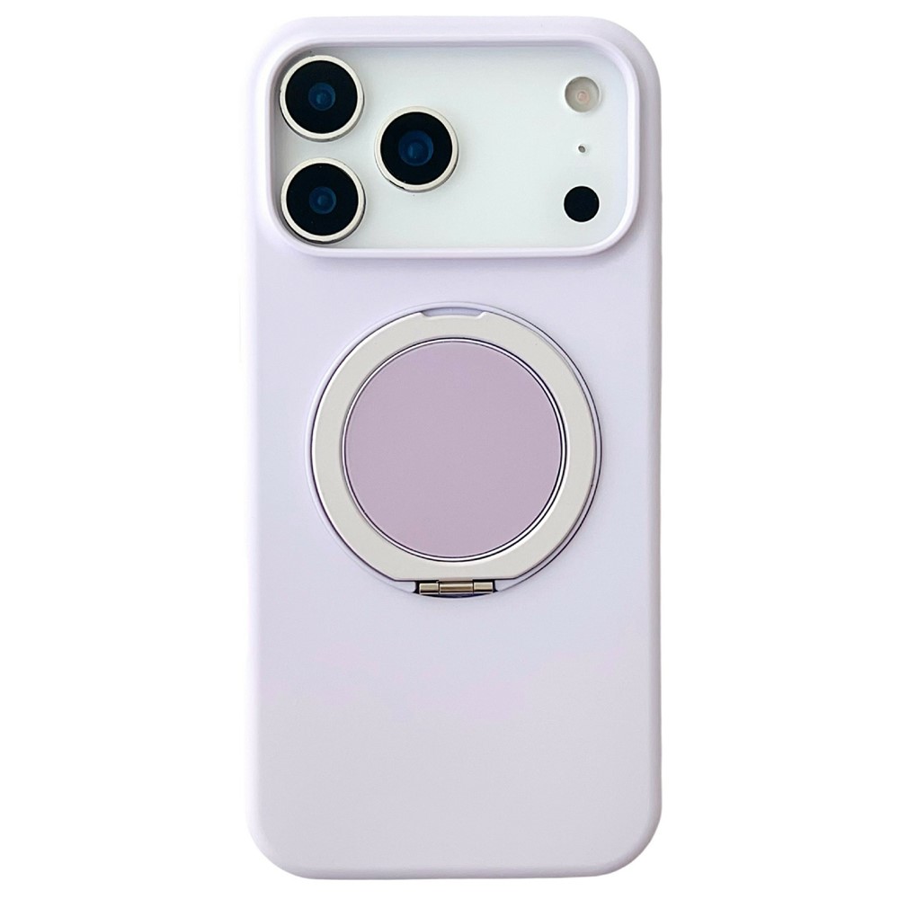 For iPhone 17 Pro Max Case Compatible with MagSafe Rotating Kickstand Silicone PC Phone Back Cover - Light Purple