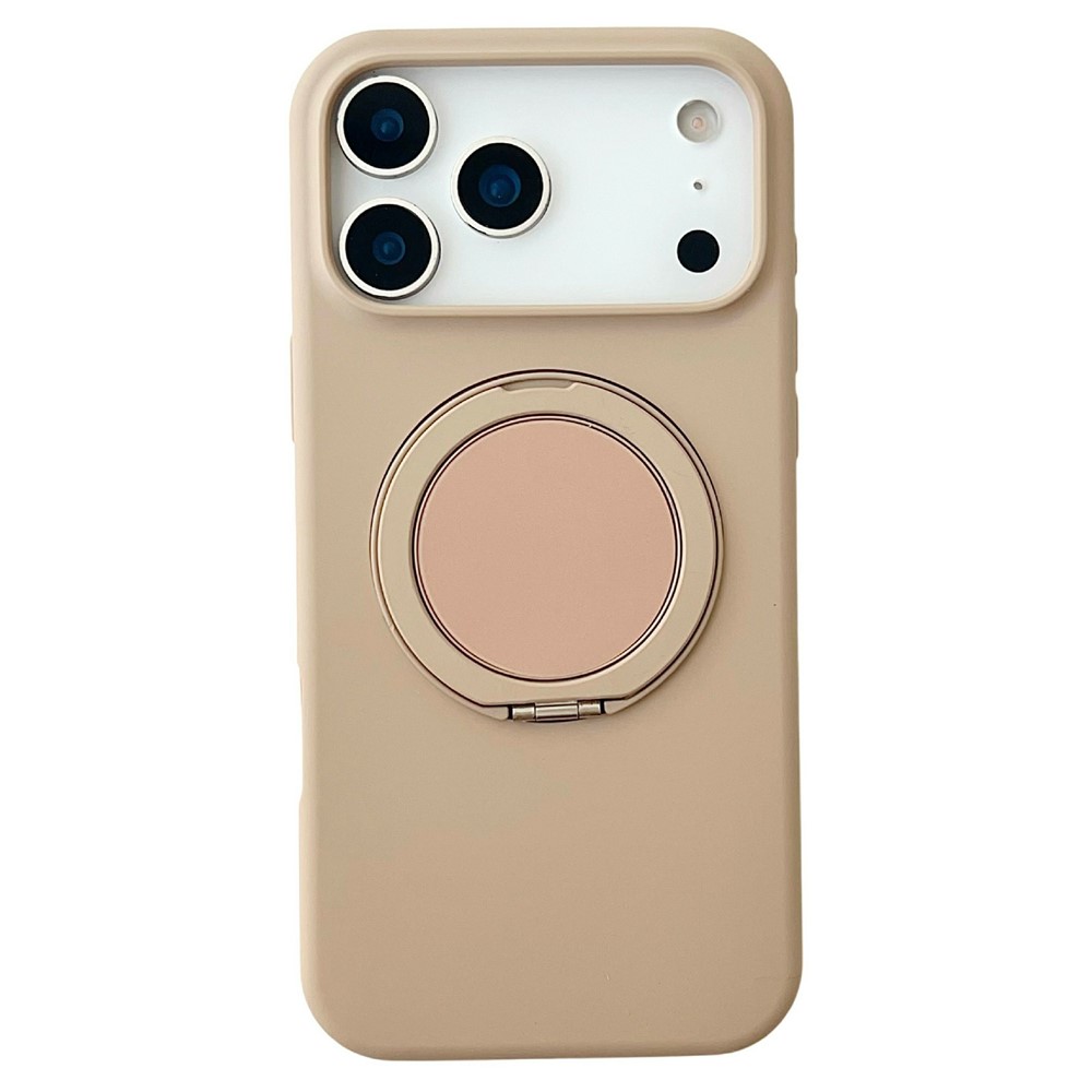 For iPhone 17 Pro Max Case Compatible with MagSafe Rotating Kickstand Silicone PC Phone Back Cover - Desert Gold