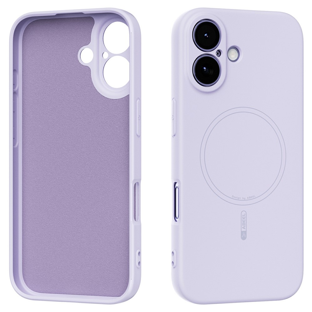ABEEL For iPhone 17 Case Compatible with MagSafe Skin Touch Liquid Silicone Phone Back Cover - Purple