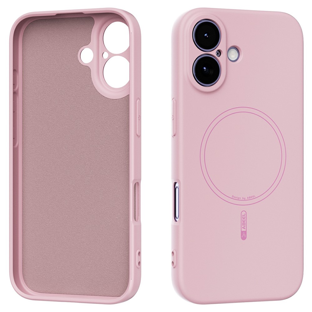 ABEEL For iPhone 17 Case Compatible with MagSafe Skin Touch Liquid Silicone Phone Back Cover - Pink